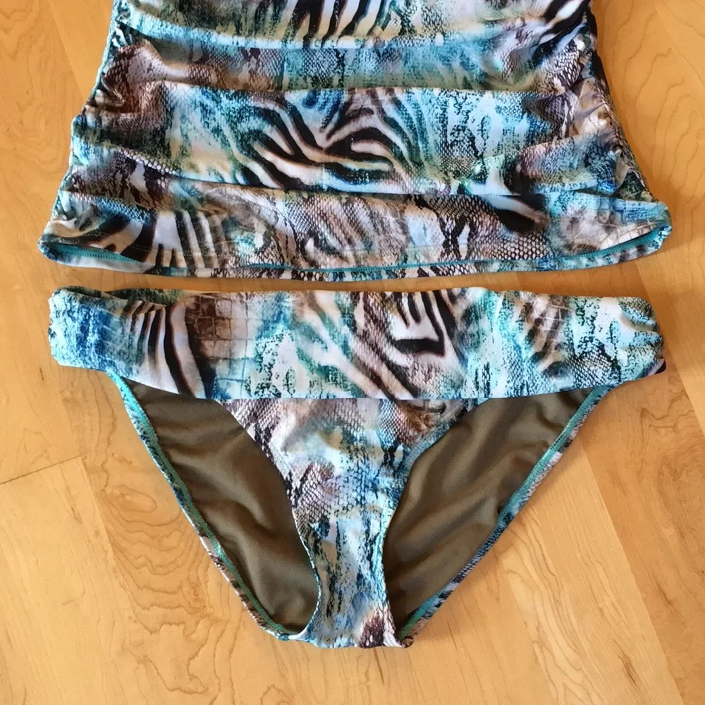 Paula Hermanny by VIX Tankini Set Snake Print Python
